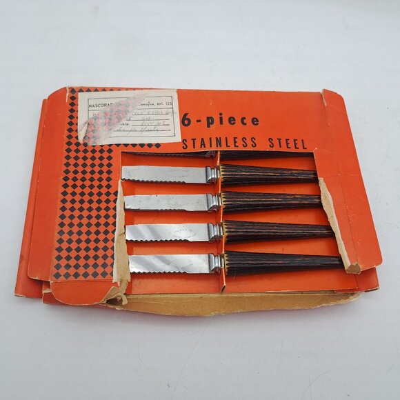 6 Place Shefield Steak and Fork Set - Picture 6 of 11